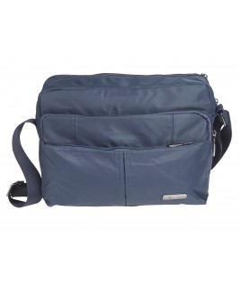 Lorenz Twin Top Zip Cross-Body Bag with Front Zip Round Compartment